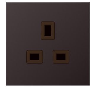 Розетка 13 А 250 В, темная - Розетка (AL 3521 D)