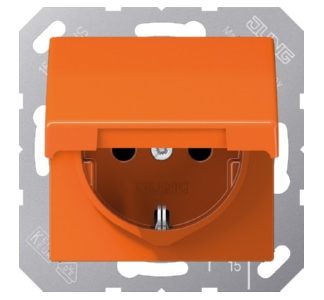 Розетка Schuko 16A 250V с откидной крышкой - электрическая розетка AS 1520 BFKIKL O