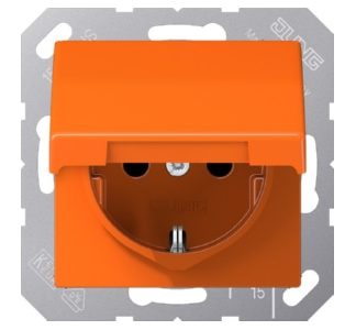 Розетка Schuko 16A 250V с откидной крышкой - электрическая розетка AS 1520 BFKL O