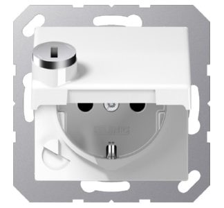 Розетка Schuko 16A 250V с откидной крышкой - электрическая розетка AS 1520 BFKLSL WW