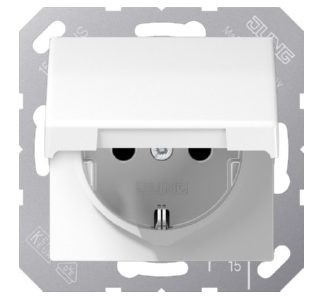 Розетка Schuko 16A 250V с откидной крышкой - электрическая розетка AS 1520 NBFKL WW
