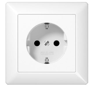 Розетка SCHUKO 16 А 250 В, альпийский белый - Розетка (AS 1521 WW)