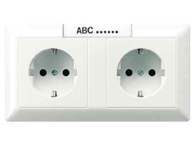 Двухпозиционная розетка SCHUKO 16А 250В - электрическая розетка AS 1522 NA WW