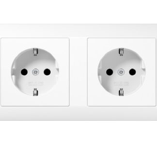 Розетка SCHUKO для кабельного канала 2x16A 250V - электрическая розетка AS 1522 WW