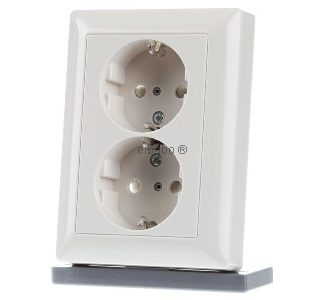 Двойная розетка SCHUKO 16A 250V - Вилка AS 5020 KIU