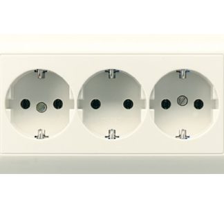 Трехпозиционная розетка SCHUKO 16А 250В - электрическая розетка AS 523 BF