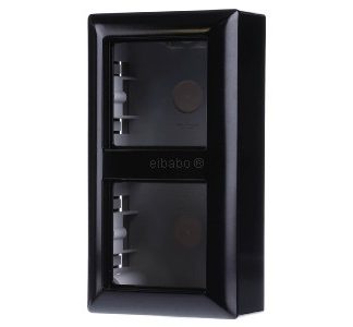 Корпус AP Cap Double Black Molded Frame - для поверхностного монтажа, двухсекционный, черный, стандарт AS 582 A SW