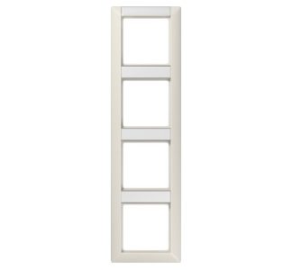 Рамка 4 раза вертикально - Рамка 4 раза кремово-белая AS 584 NA