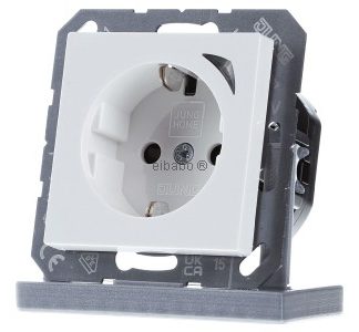 Розетка SCHUKO JUNG HOME - Розетка с защитным контактом BT A 1521 SE WW