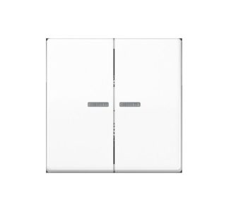 Двойная кнопка JUNG HOME - интеллектуальный элемент управления белого цвета BT A 17102 WW