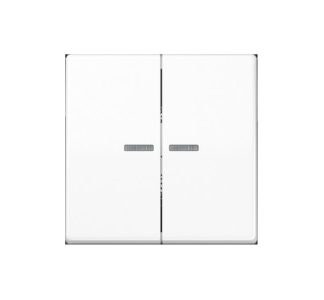 Двойная кнопка JUNG HOME — интеллектуальный элемент управления белого цвета BT AS 17102 WW