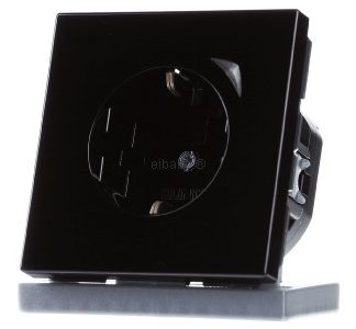 Розетка SCHUKO 16 А 250 В с защитой контактов - Защитный контакт розетки, черный BT L...