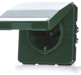 Розетка Schuko 16A 250V с откидной крышкой - электрическая розетка CD 1520 BFNAKL GN
