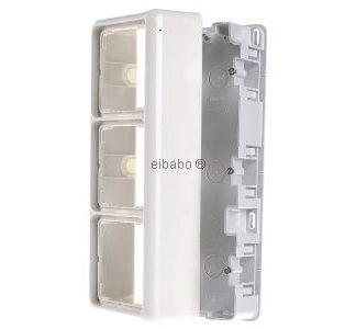 Колпачок AP, 3 шт., белая литая рамка - Корпус для поверхностного монтажа, 3-секционный, CD 583 A W