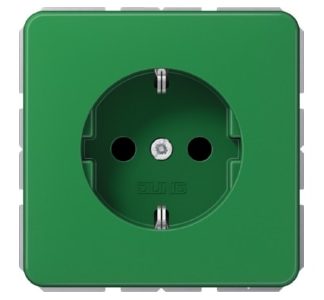 Розетка Schuko 16A 250V, неразрушимая - электрическая розетка CD 1520 BF GN