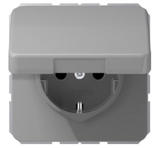 Розетка Schuko 16A 250V с откидной крышкой - электрическая розетка CD 1520 BFKIKL GR