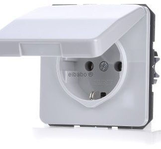 Розетка Schuko светло-серого цвета - Электрическая розетка CD 1520 BFKL LG