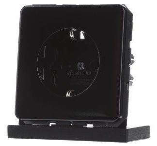 Розетка Schuko черная - электрическая розетка CD 1520 SW