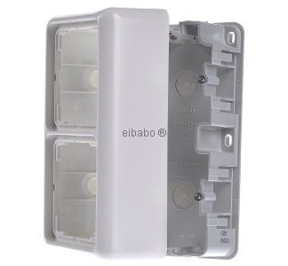 Корпус AP с двойной рамкой белого цвета, выполненной в альпийском стиле — накладной, двухсекционный, белый, CD 582 A WW