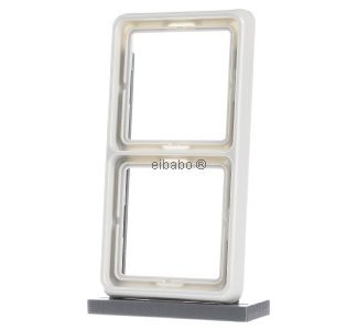 Рамка 2x белая горизонтальная/вертикальная - Рамка 2x кремово-белая CD 582 W