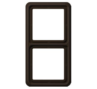 Рамка 2x br горизонтальная/вертикальная - Двойная коричневая рамка CD 582 WU BR