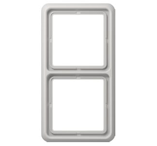 Рамка 2x светло-серая горизонтальная/вертикальная - Рамка 2x серая CD 582 WU LG