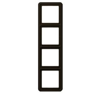 Рамка 4x коричневая горизонтальная/вертикальная - Рамка 4x коричневая CD 584 BR