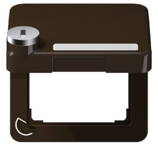 Откидная крышка с футляром 50x50 мм - Одноцветная коричневая рамка CD 590 BFKLSL BR