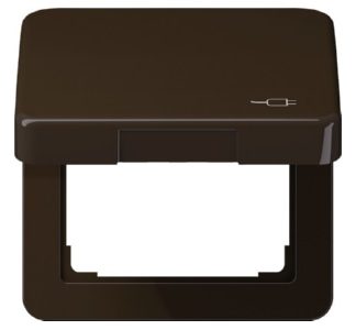 Откидная крышка с защитной пленкой 50x50 мм - Одноцветная коричневая рамка CD 590 KL SOC BR