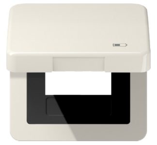 USB-зарядное устройство Icon с откидной крышкой, однорамочное, кремово-белое, CD 590 KL USB