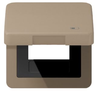 USB-зарядное устройство Icon с откидной крышкой, однотонная бронзовая рамка, CD 590 KL USB GB