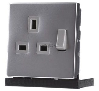 Розетка из нержавеющей стали с выключателем, 13 А, 250 В, 2-полюсная, стандарт U.E. - Электрическая розетка ES 3171