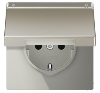 Розетка Schuko 16A 250V с откидной крышкой - электрическая розетка ES 1520 NAKL