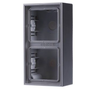 Корпус AP с двойной рамой, отлитый из нержавеющей стали с покрытием — накладной монтаж, 2-секционный, ES 2582 A-L