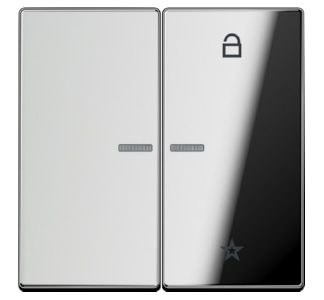 Кнопка двухстороннего беспроводного управления ENet, глянцевый хром, FM GCR 1701