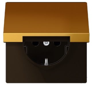 Розетка Schuko 16A 250V с откидной крышкой - электрическая розетка GO 1520 KL