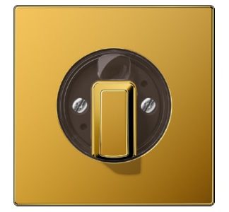 Крышка поворотного выключателя - декоративная накладка для жалюзи, золотистая, GO 1941