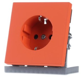 Оранжевая розетка SCHUKO (32080) - защитный контакт розетки LC 1520 KI224