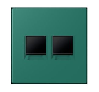 Крышка (защелкнутая) вертикальная английская (32040) - Модульное гнездо пластины LC 1969-2 WE216