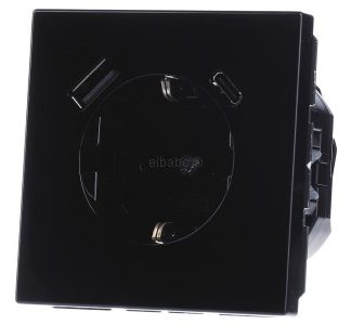 Розетка SCHUKO с USB-разъемом - штекерная розетка LS1520-15CASW