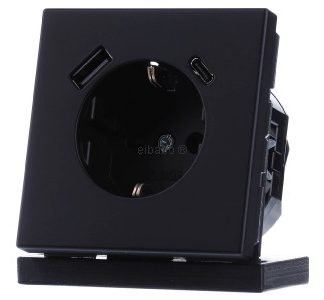 Розетка SCHUKO с USB-разъемом - штекерная розетка LS1520-15CASWM