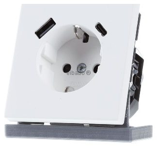Розетка SCHUKO с USB-разъемом - штекерная розетка LS1520-15CAWWM