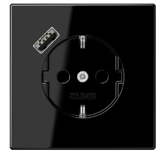 Розетка SCHUKO с USB-портом типа A - Вилка LS1520-18ASW