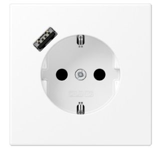 Розетка SCHUKO с USB-портом типа A - Вилка LS1520-18AWWM