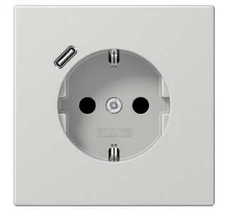 Розетка SCHUKO с разъемом USB Type-C - штекерная розетка LS1520-18CLG