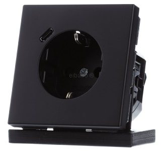Розетка SCHUKO с разъемом USB Type-C - штекерная розетка LS1520-18CSWM