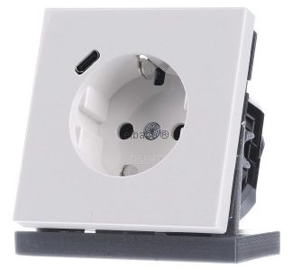 Розетка SCHUKO с разъемом USB Type-C - штекерная розетка LS1520-18CWW