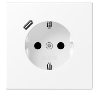 Розетка SCHUKO с разъемом USB Type-C - штекерная розетка LS1520-18CWWM