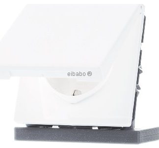 Розетка SCHUKO с откидной крышкой - Вилка LS1520BFKLWWM