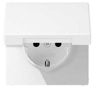 Розетка SCHUKO с откидной крышкой - Вилка LS1520NBFKLWWM
